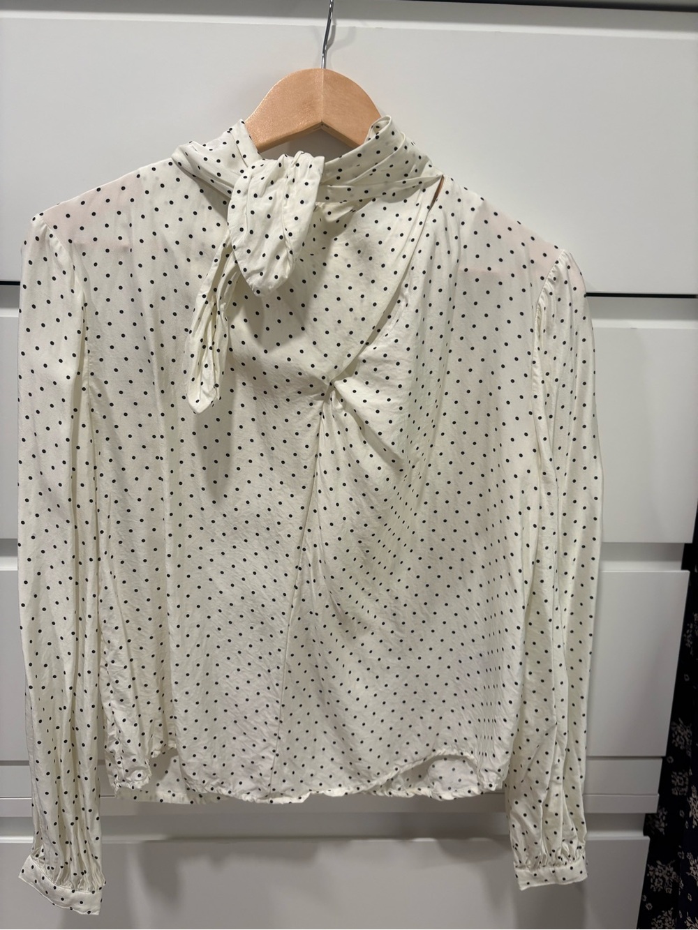 NEW | J.Crew Polka Dot Cream Blouse | Size XS